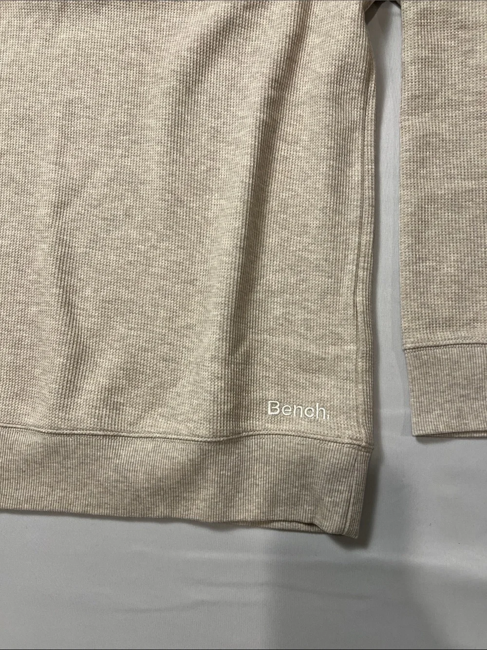 Bench Men's Crewneck Sweater in Heather Oatmeal Size M